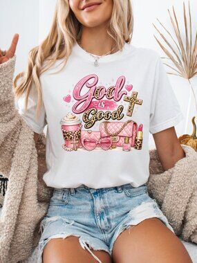 Good Is Good Leopard Cross Tee